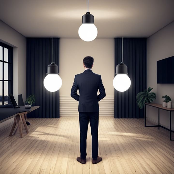 Imagen de una habitación con diferentes opciones de luces